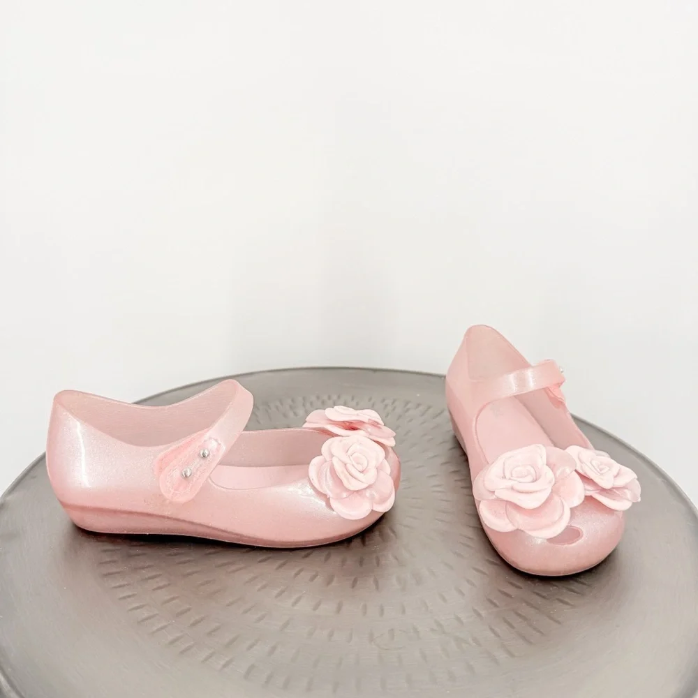 Mini Melissa Pink Floral Sandals
